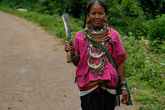 Woman with Machette